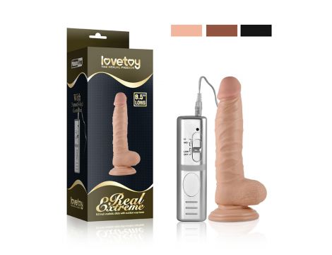 Wibrator realistyczny wibrujący Lovetoy 22 cm cielisty - 2