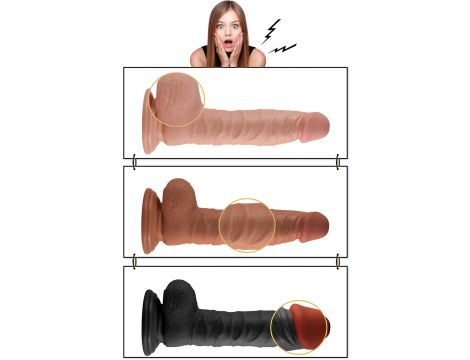 Wibrator realistyczny wibrujący Lovetoy 22 cm cielisty - 4