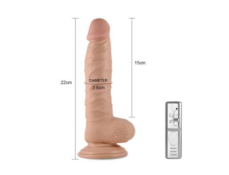 Wibrator realistyczny wibrujący Lovetoy 22 cm cielisty - 6