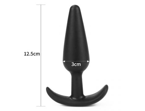 Korek analny silikonowy Lure Me Classic Lovetoy czarny 13 cm - 5