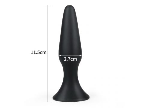 Korek analny silikonowy Lure Me Lovetoy czarny 11,5 cm - 3