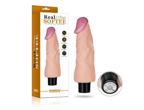 Wibrator realistyczny miękki Real Softee Lovetoy 18 cm - 8