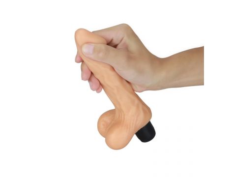 Wibrator realistyczny Lovetoy cyberskin 20,5 cm na baterie AAA - 3