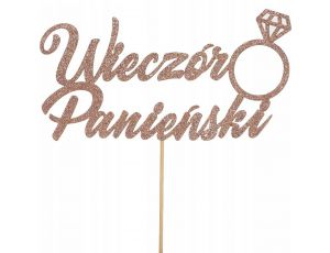 Wieczór panieński papierowy topper na tort
