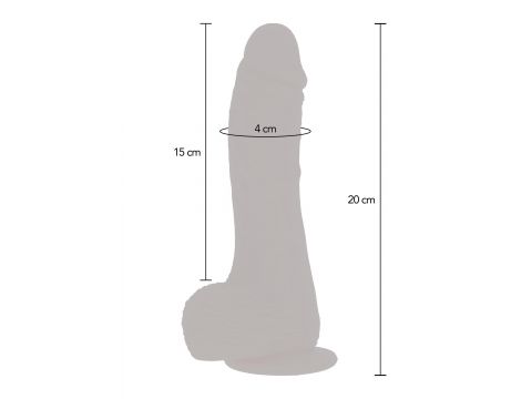 Wibrator dildo silikonowy ToyJoy jasny 20 cm z pilotem - 5