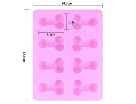 Silikonowa forma do lodu i czekolady kształt penisa Lovetoy 5.2 cm - 3