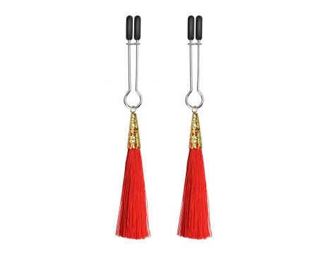 Silikonowe regulowane zaciski na sutki Glamor Tassel Lovetoy 14 cm