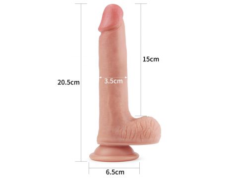 Realistyczne dildo dwuwarstwowe silikonowe Lovetoy 20.5 cm - 3