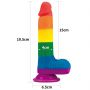 Realistyczne dildo Lovetoy Prider silikonowe 19 cm - 3