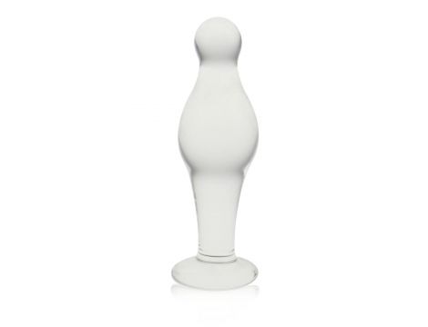 Korek analny szklany Lovetoy transparentny 11 cm