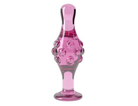 Szklany korek analny Lovetoy Romance różowy 11 cm - 2