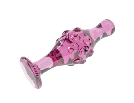 Szklany korek analny Lovetoy Romance różowy 11 cm - 3