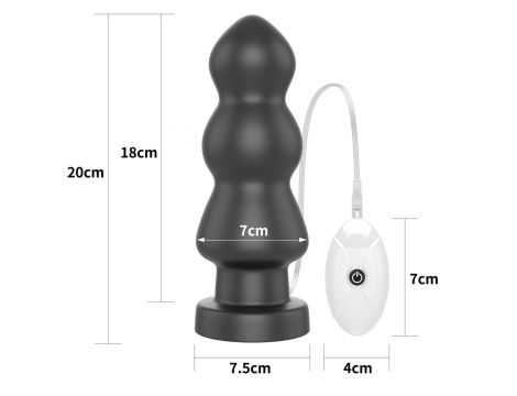 7.8"" King Sized Vibrating Anal Rigger - 2