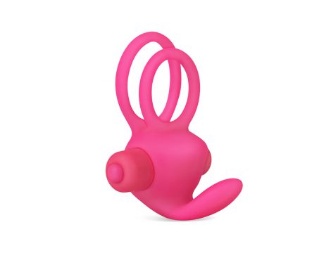 Pierścień wibrujący Lovetoy silikonowy różowy 10 prędkości - 3