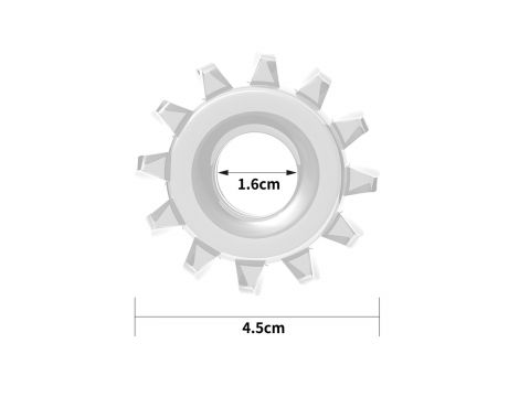 Pierścień erekcyjny Power Plus Lovetoy TPE transparentny 4.5 cm - 2