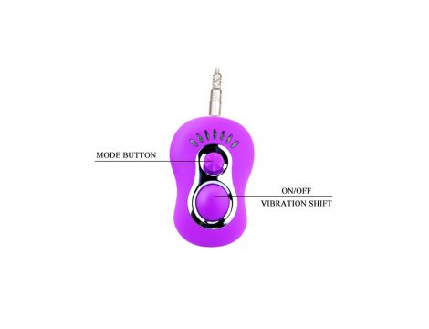 Wibrator motylkowy strap-on Baile Butterfly 7 trybów - 5