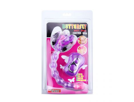 Wibrator motylkowy strap-on Baile Butterfly 7 trybów - 7