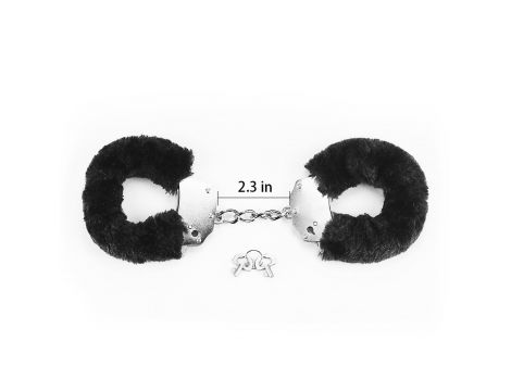 Kajdanki puszyste metalowe Lovetoy czarne - 6