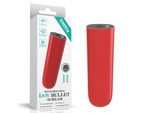Mini wibrator IJOY ładowany USB wodoodporny 10 funkcji 8 cm