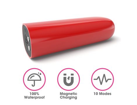 Mini wibrator IJOY ładowany USB wodoodporny 10 funkcji 8 cm - 3