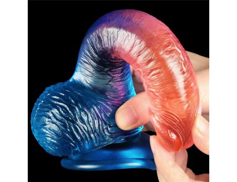 Realistyczne dildo Lovetoy TPE 19 cm z przyssawką - 9
