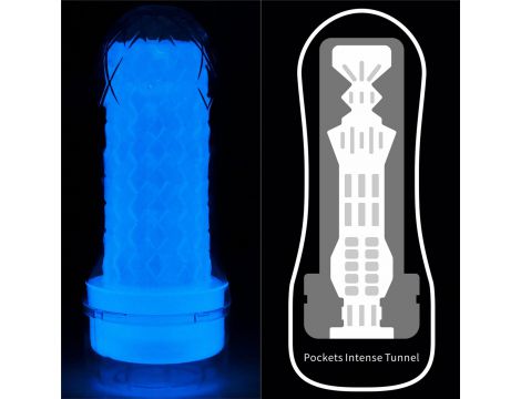 Masturbator Lumino Play świecący Lovetoy biały 20 cm - 2