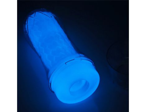 Masturbator Lumino Play świecący Lovetoy biały 20 cm - 7