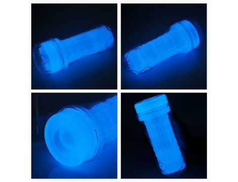 Masturbator Lumino Play świecący Lovetoy biały 20 cm - 12