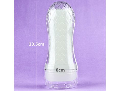 Masturbator Lumino Play świecący Lovetoy biały 20 cm - 18