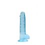 Dildo realistyczne z jądrami RealRock Crystal Clear 19 cm - 3
