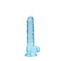 Dildo realistyczne z jądrami RealRock Crystal Clear 19 cm - 7