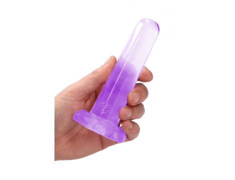Przezroczyste dildo przyssawkowe RealRock 13,5 cm - 3