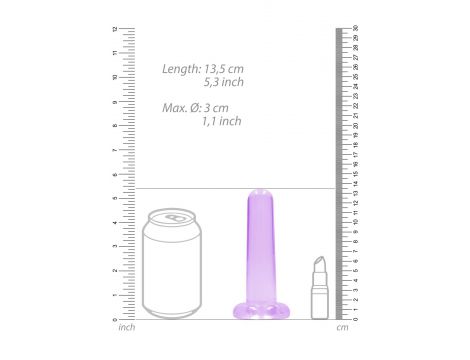 Przezroczyste dildo przyssawkowe RealRock 13,5 cm - 5