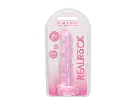 Dildo przezroczyste z przyssawką RealRock 17 cm