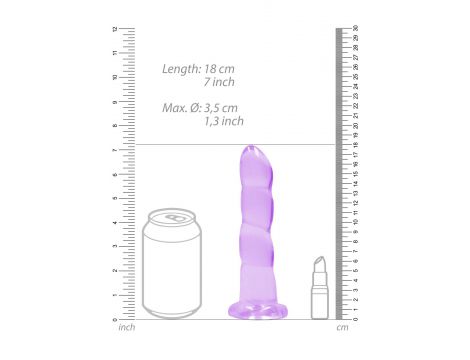 Dildo RealRock Crystal Clear z przyssawką 17 cm - 5