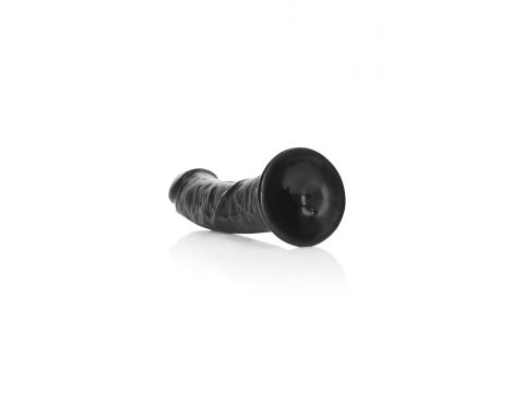 Dildo realistyczne zakrzywione z przyssawką RealRock czarne 20,5 cm - 6