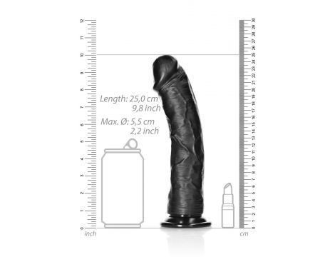 Dildo realistyczne zakrzywione RealRock z przyssawką 23 cm - 7
