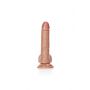 Dildo realistyczne zakrzywione z jądrami przyssawka RealRock 18 cm - 3