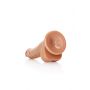 Dildo realistyczne zakrzywione z jądrami przyssawka RealRock 18 cm - 6