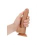 Dildo realistyczne zakrzywione z jądrami przyssawka RealRock 18 cm - 7