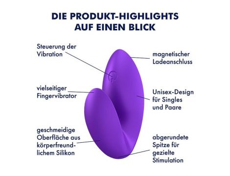 Wibrator na palec Satisfyer Love Riot fioletowy USB - 6