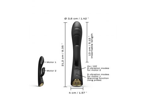 Wibrator króliczek Dorcel Flexi Rabbit elastyczny czarny 21 cm - 4