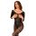 Bodystocking Obsessive G329 czarny XL XXL z imitacją gorsetu