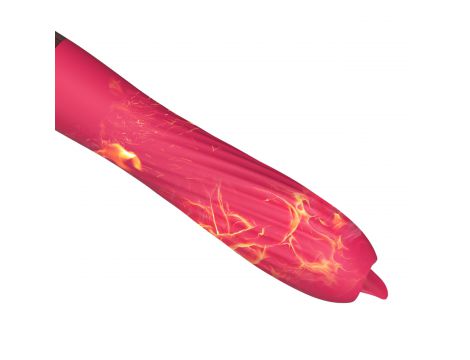 Wibrator silikonowy z ruchomym języczkiem ogrzewany B Series Fox USB - 11