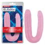 Dildo podwójne HI Rubber różowe 22 5 cm - 2