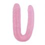 Dildo podwójne HI Rubber różowe 22 5 cm - 3