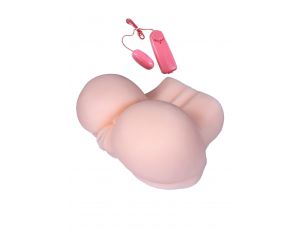 Masturbator wibrujący realistyczny XXL z pochwą i pośladkami 27 cm