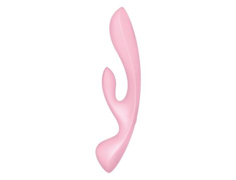 Wibrator króliczek Satisfyer Triple Oh różowy z 3 silnikami USB - 3