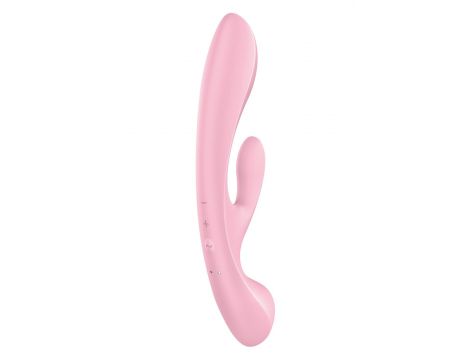 Wibrator króliczek Satisfyer Triple Oh różowy z 3 silnikami USB - 5