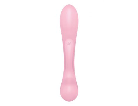 Wibrator króliczek Satisfyer Triple Oh różowy z 3 silnikami USB - 6